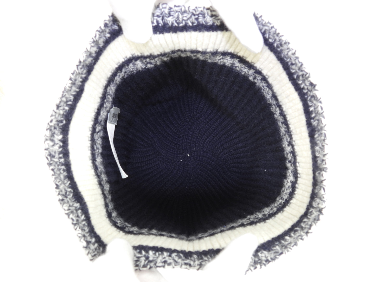 ディオール ニット帽 ロゴ ウール70%カシミア30% ヘッドウォーマー 帽子 極美品@ 5