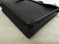 エルメス サックアデペッシュ38 フィヨルドレザー黒 シルバー金具 書類かばん@ 1