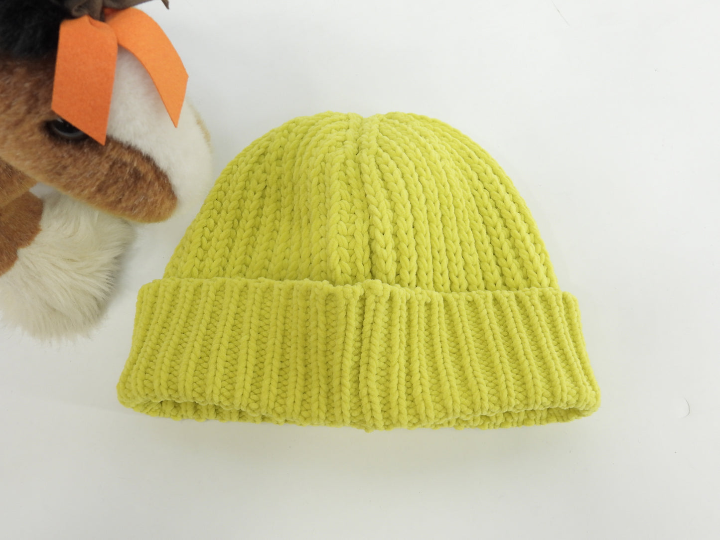 ボッテガヴェネタ 厚手ニット帽 ナイロン100% 黄 ヘッドウォーマー 帽子 未使用@ 1