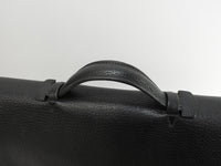 エルメス サックアデペッシュ38 フィヨルドレザー黒 ゴールド金具 書類かばん@〇X