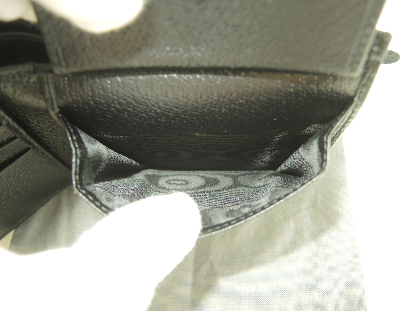 グッチバレンシアガ 2折財布 コットン革 BB黒 メンズ コンパクトウォレット 未使用@ 3