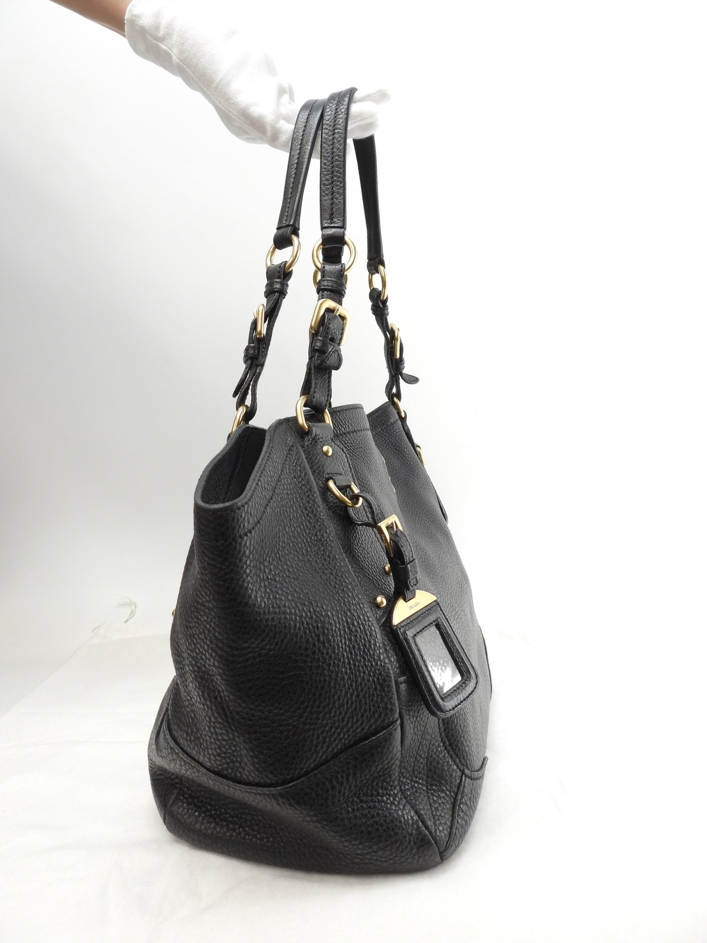 プラダ トートバッグ トリヨンレザー 黒 ハンドバッグ ショルダーバッグ 美品@158 3