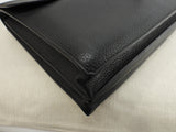 エルメス サックアデペッシュ38 フィヨルドレザー黒 ゴールド金具 書類かばん@〇X