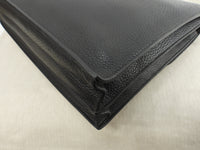 エルメス サックアデペッシュ38 フィヨルドレザー黒 ゴールド金具 書類かばん@〇X