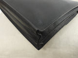 エルメス サックアデペッシュ38 フィヨルドレザー黒 ゴールド金具 書類かばん@〇X