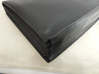 エルメス サックアデペッシュ38 フィヨルドレザー黒 ゴールド金具 書類かばん@〇X