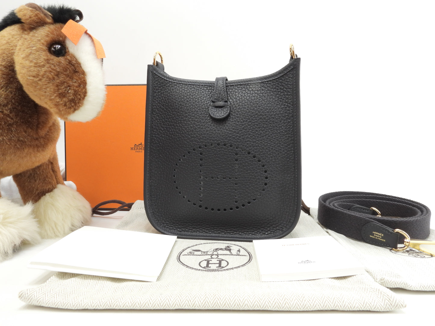 エルメス エヴリンTPM トリヨンクレマンス 黒 ポシェットバッグ ゴールド金具 新品@W 3