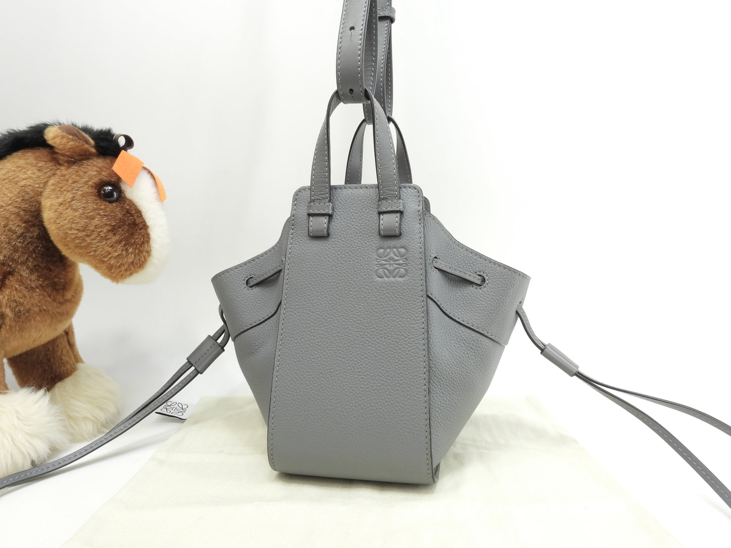 ロエベ ハンモックミニ レザー ストーム ポシェット ミニハンドバッグ 美品@062213
