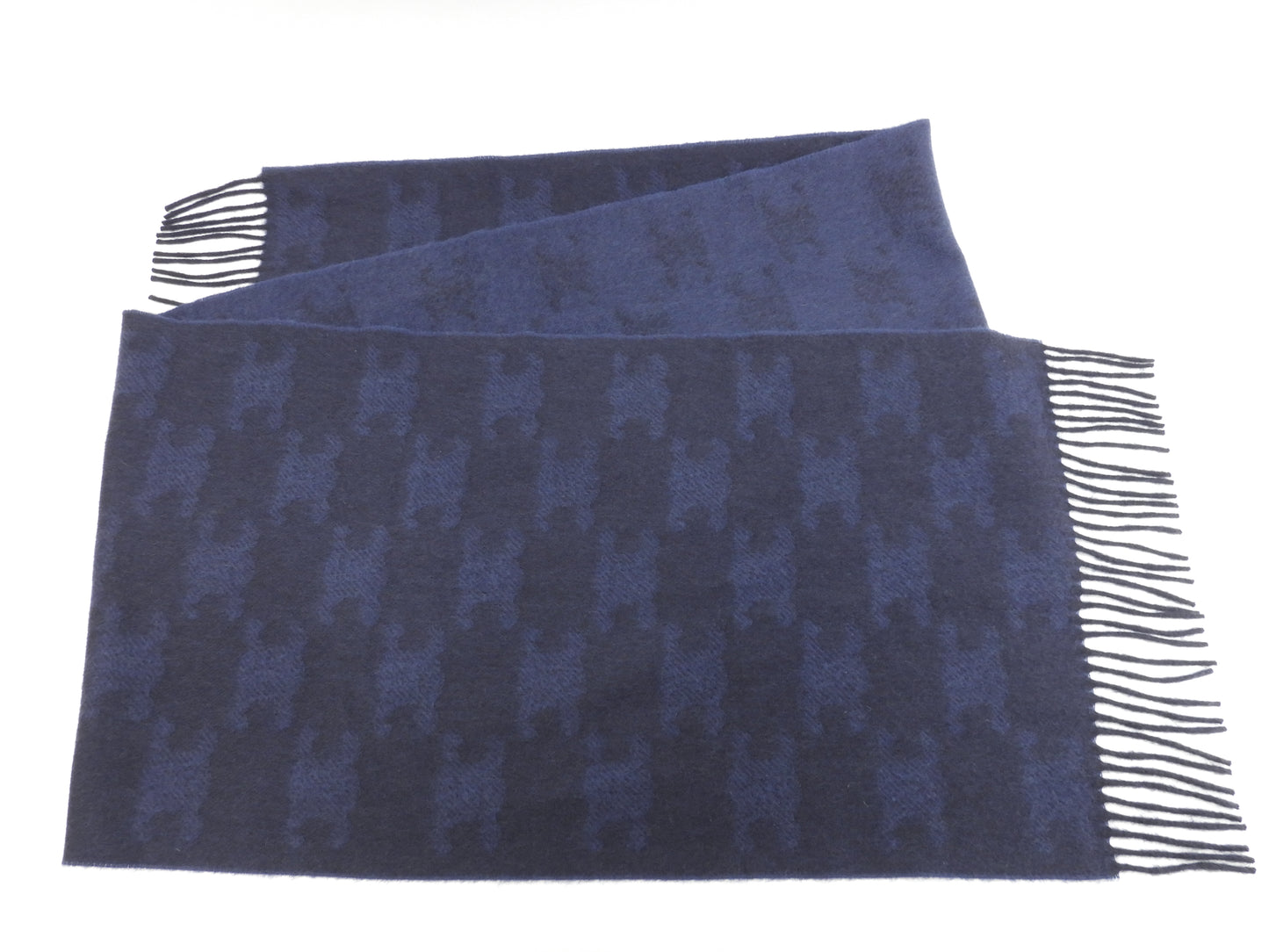 セリーヌ マフラー トリオンフ黒 カシミア100%紺 ネックウォーマー 極美品@ 1