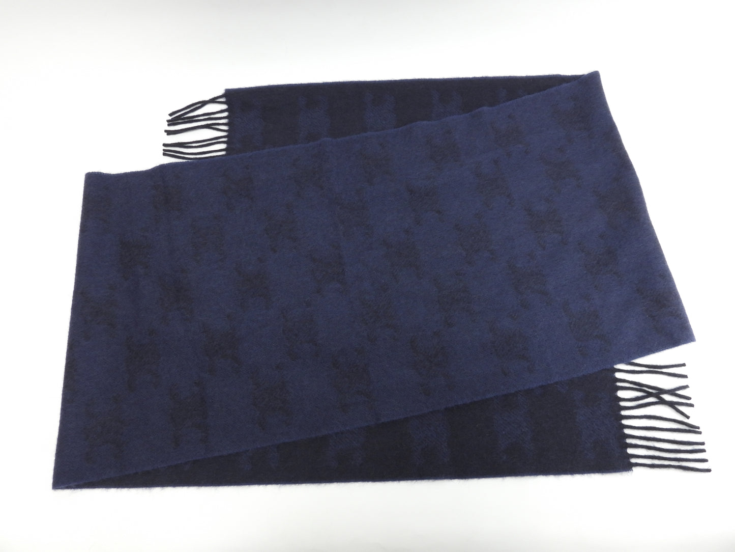 セリーヌ マフラー トリオンフ黒 カシミア100%紺 ネックウォーマー 極美品@ 1