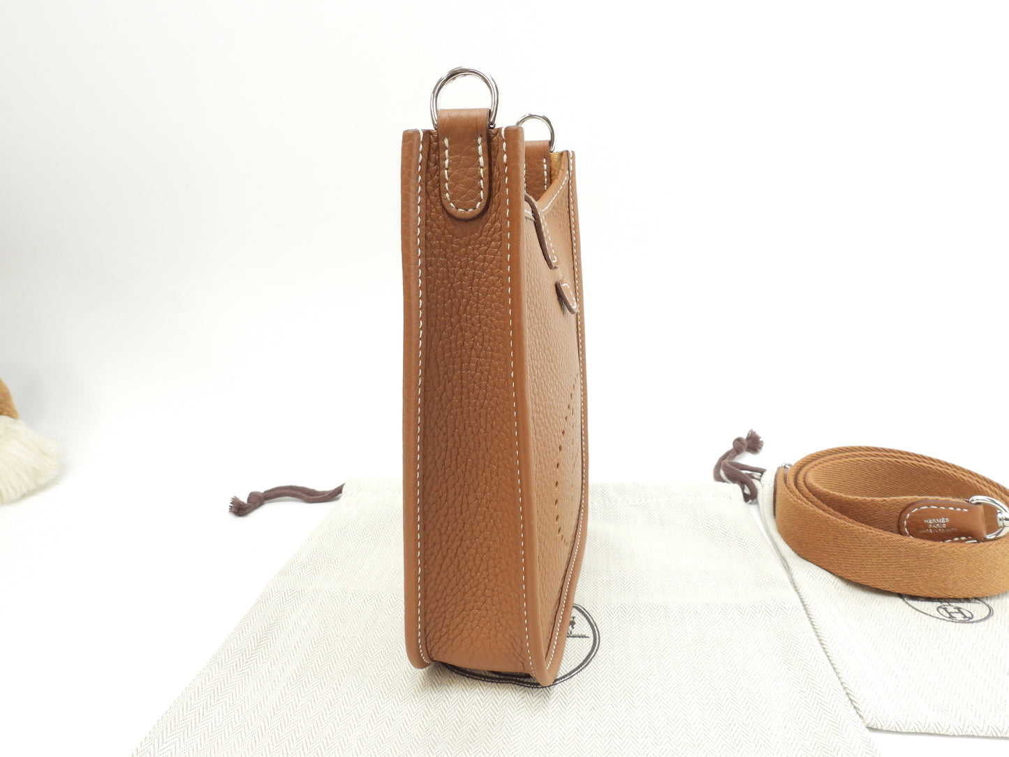 エルメス エヴリンTPM シルバー金具 トリヨンクレマンス/ゴールド ポシェットバッグ 新品@B