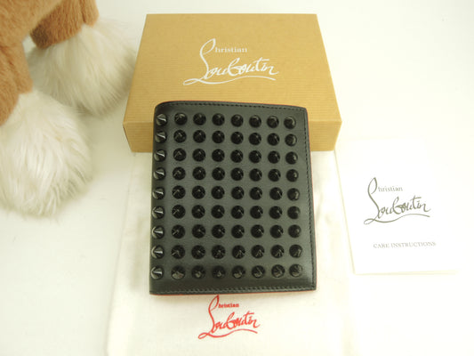 クリスチャンルブタン 2折財布 パロス レザー黒赤 スモールウォレット 美品@ 1