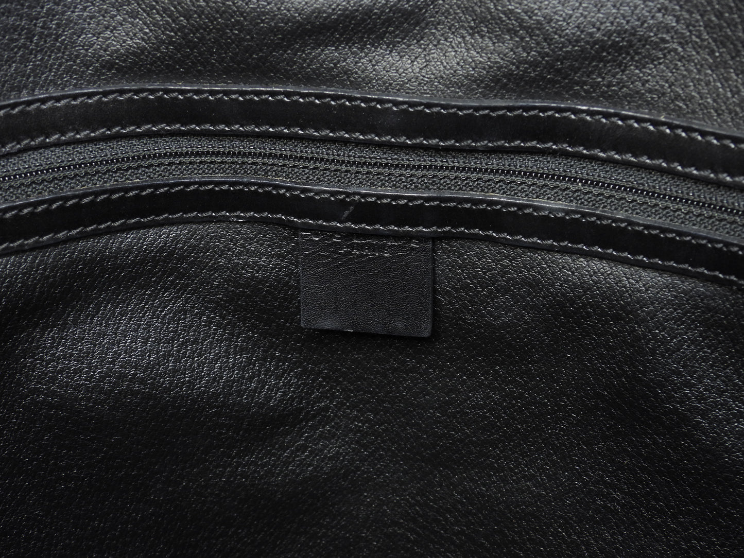 Celine Shoulder Bag Macadam Triomphe Black Shopping Bag Good Condition 2@MC98/2 2