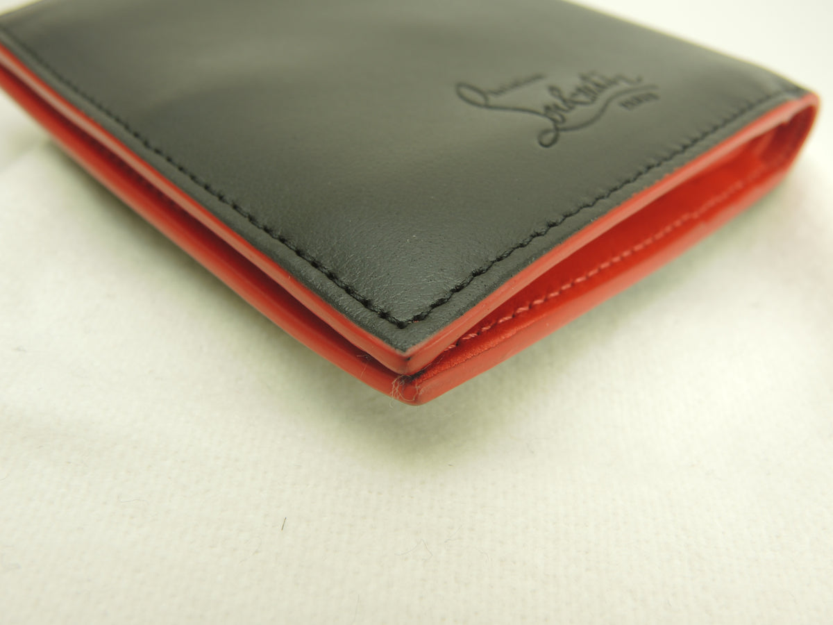 クリスチャンルブタン 2折財布 パロス レザー黒赤 スモールウォレット 美品@ 1