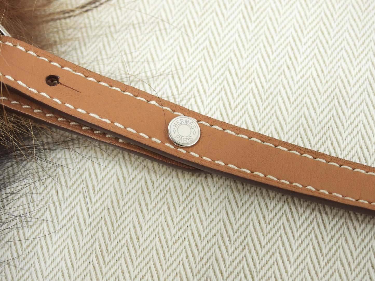 エルメス ハンドマフポシェット フィッシャーファー 茶 ハンドウォーマー セリエ 極美品@ 1