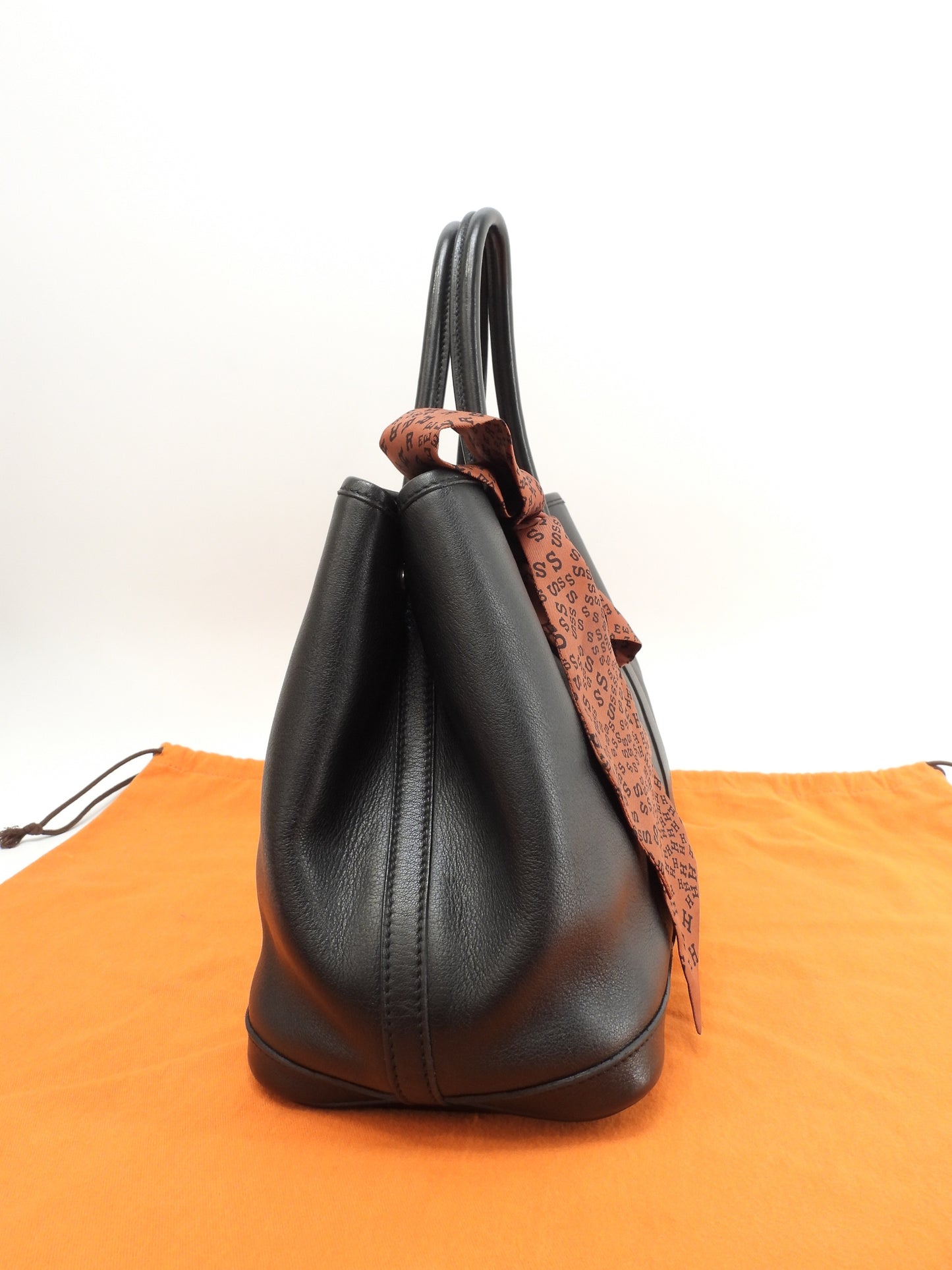 エルメス ガーデンツイリーTPM スイフトレザー 黒 ハンドバッグ トートバッグ 美品@□I 2