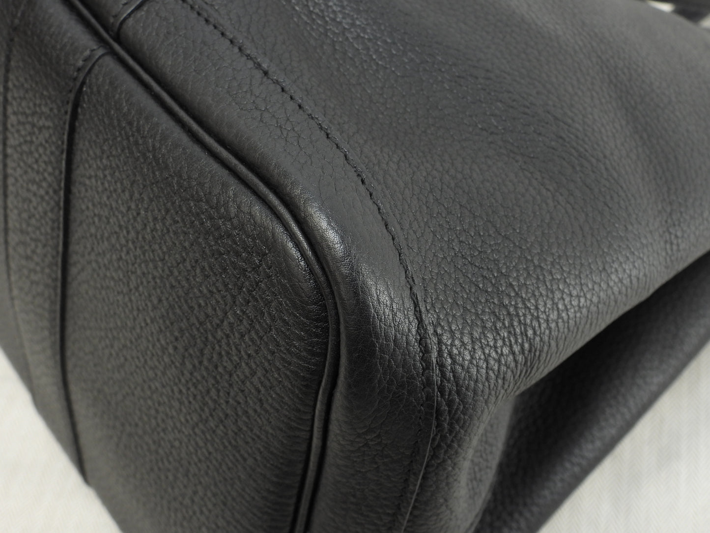 エルメス ガーデンパーティPM ネゴンダ 黒 トートバッグ ショルダーバッグ@□N 7