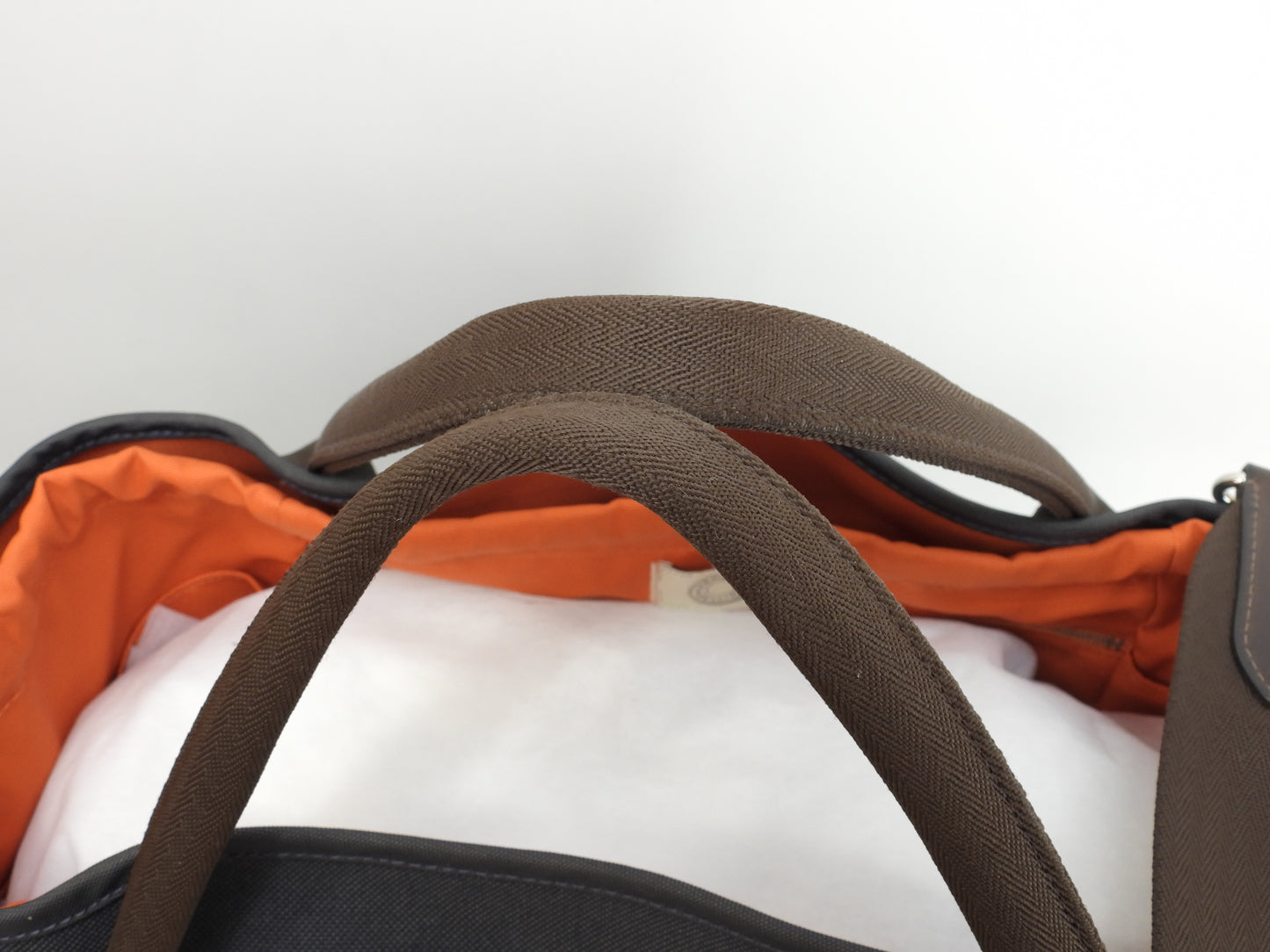 エルメス サックドパンサージュ ナイロン革 紺茶 メンズs付トートバッグ@Z