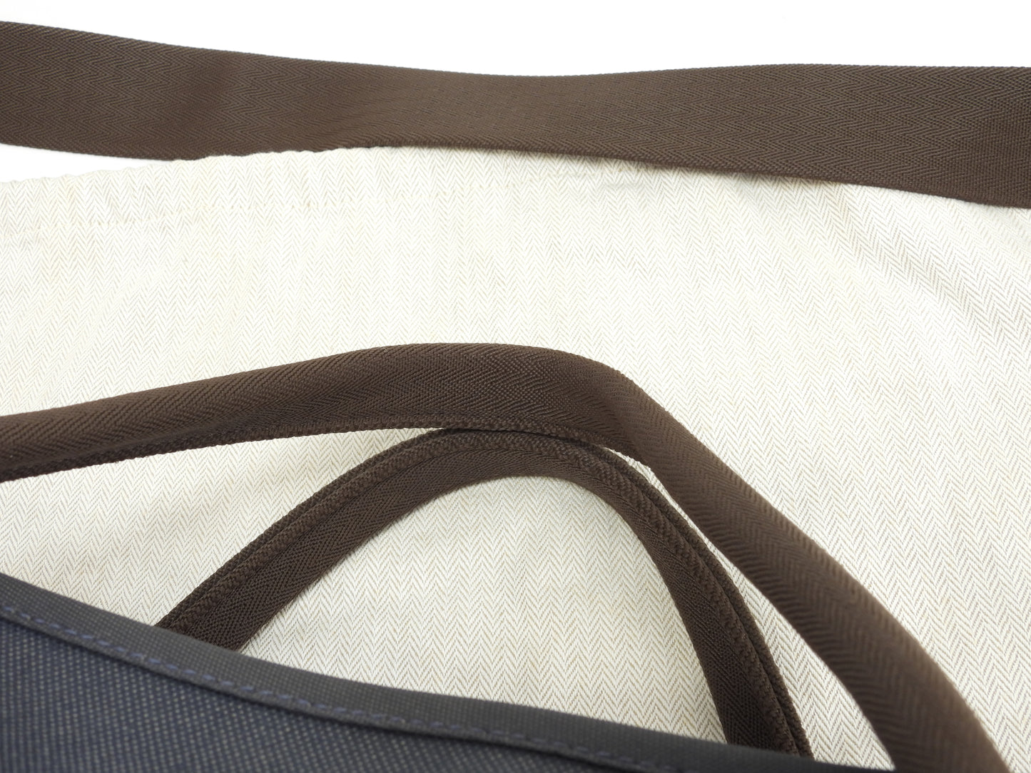 エルメス サックドパンサージュ ナイロン革 紺茶 メンズs付トートバッグ@Z