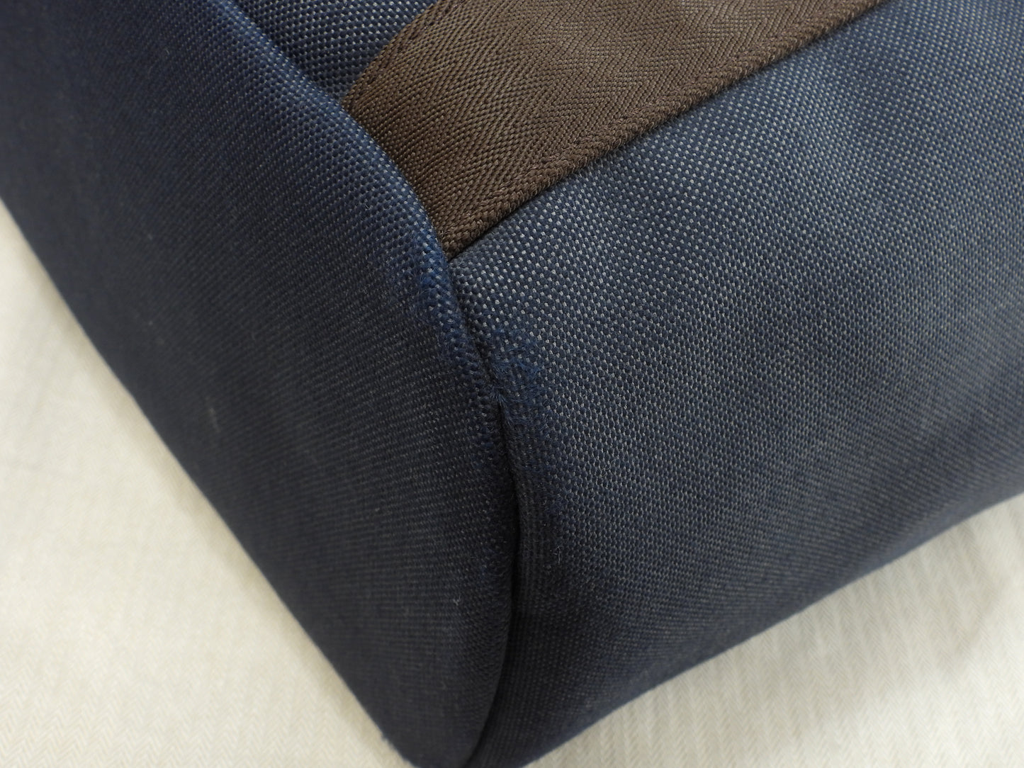 エルメス サックドパンサージュ ナイロン革 紺茶 メンズs付トートバッグ@Z