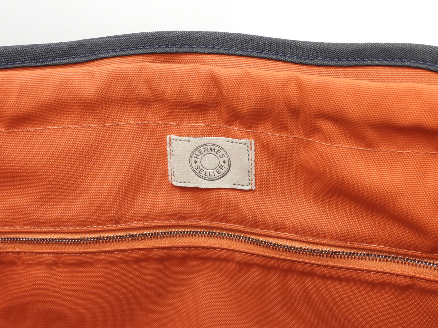 エルメス サックドパンサージュ ナイロン革 紺茶 メンズs付トートバッグ@Z
