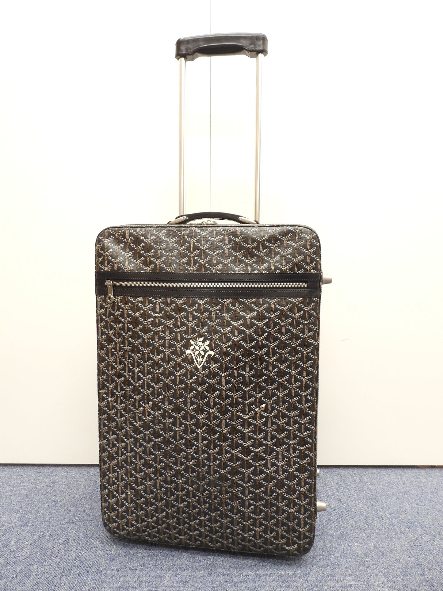 ゴヤール トロレ ヘリンボーン 黒黒 トロリーバッグ 旅行用キャリーバッグ@ 2