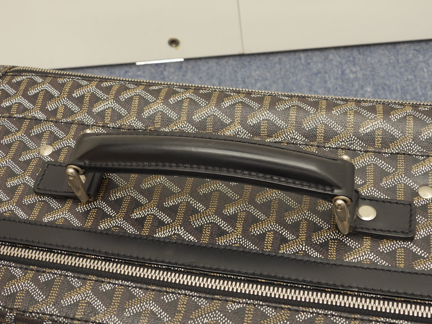 ゴヤール トロレ ヘリンボーン 黒黒 トロリーバッグ 旅行用キャリーバッグ@ 2