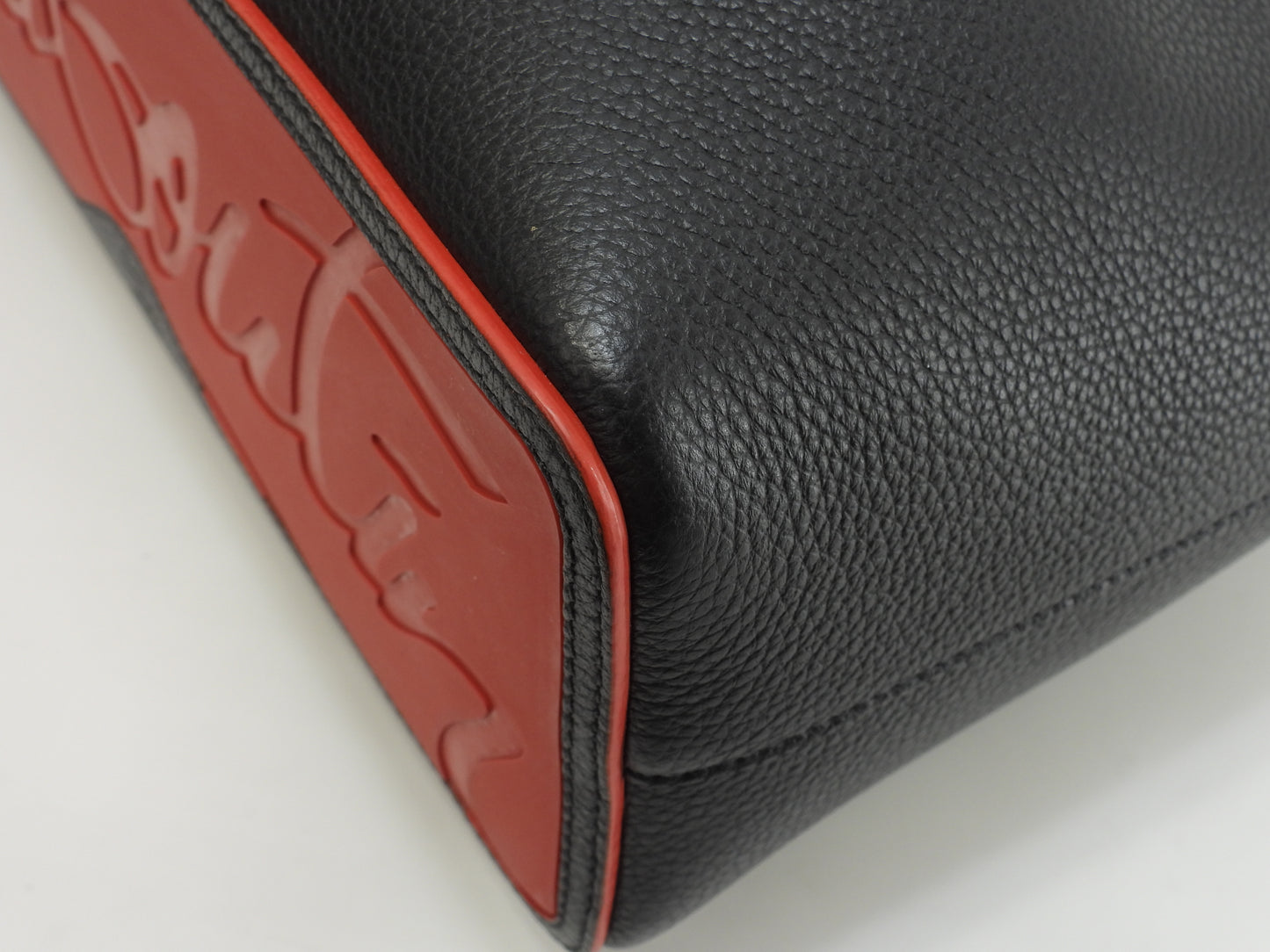 クリスチャンルブタン カバロック スモール レザー黒 トートバッグ ハンドバッグ 美品@ 30