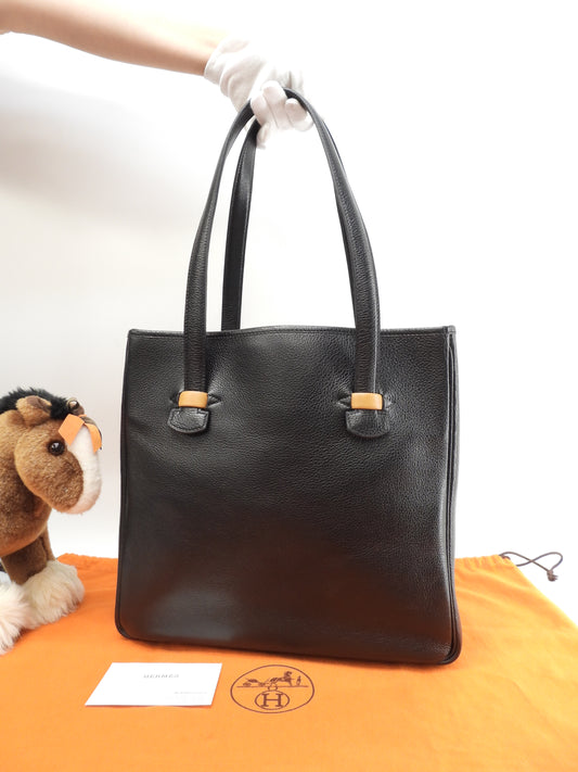 エルメス ギャロップFT1 ブッフルスキッパー 黒 トートバッグ ショルダーバッグ 美品@□G