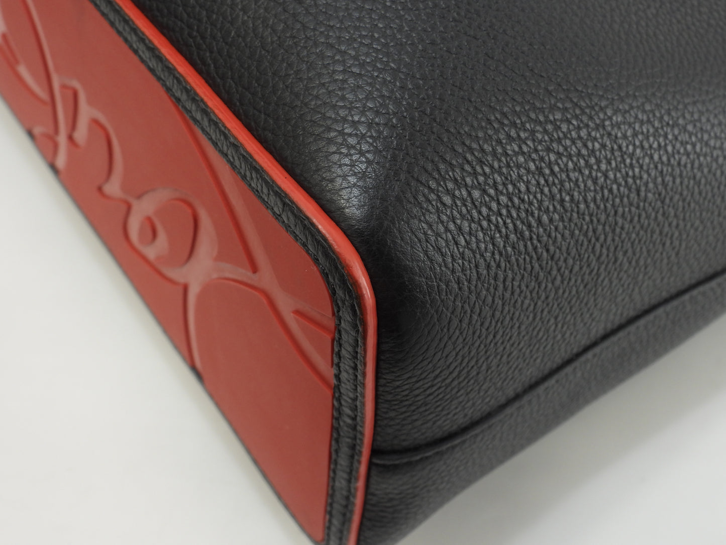 クリスチャンルブタン カバロック スモール レザー黒 トートバッグ ハンドバッグ 美品@ 30