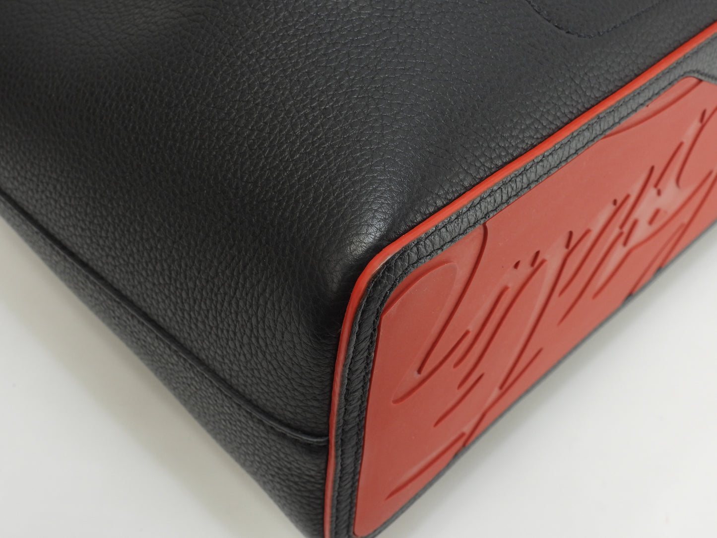 クリスチャンルブタン カバロック スモール レザー黒 トートバッグ ハンドバッグ 美品@ 30