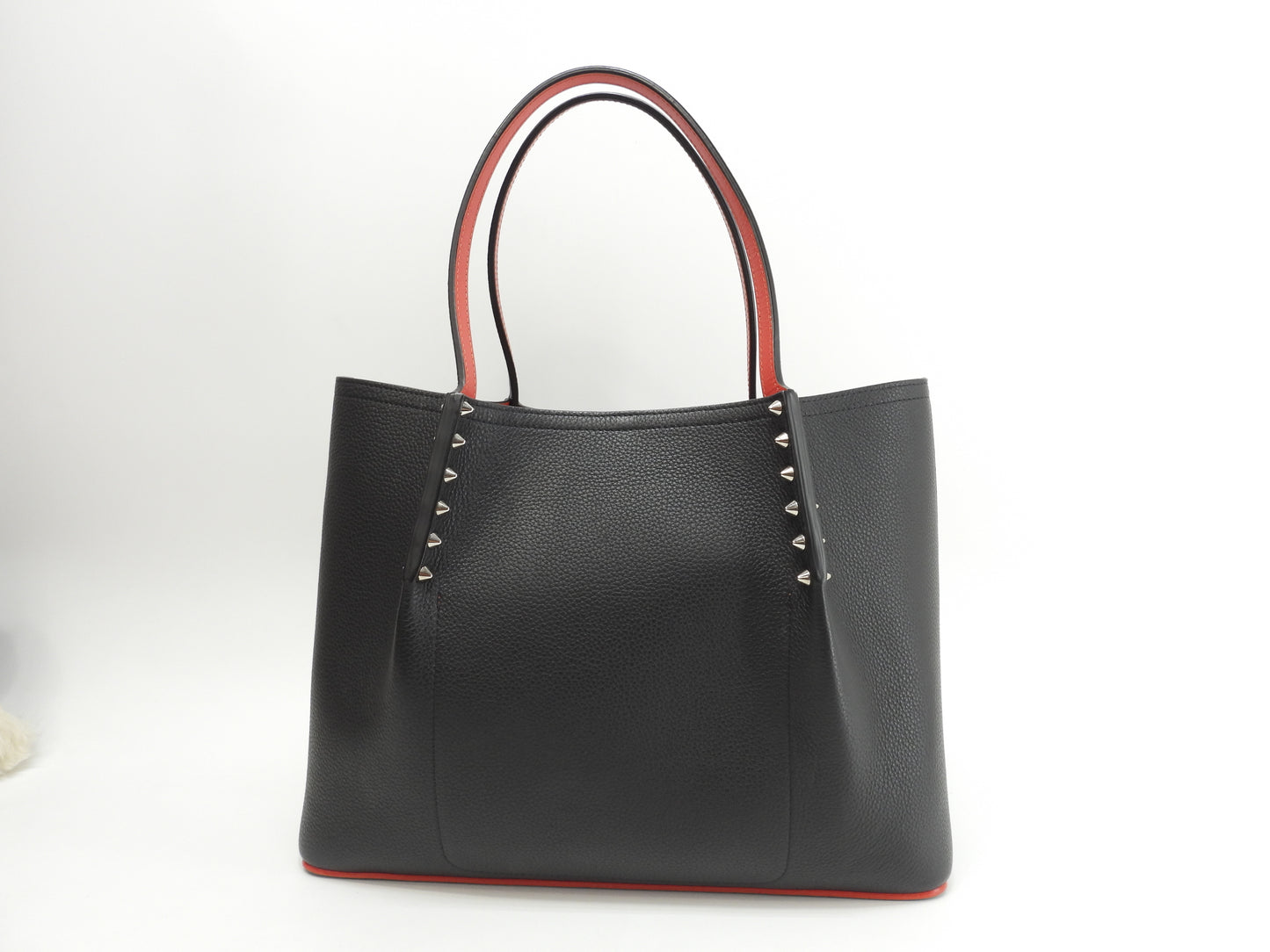 クリスチャンルブタン カバロック スモール レザー黒 トートバッグ ハンドバッグ 美品@ 30