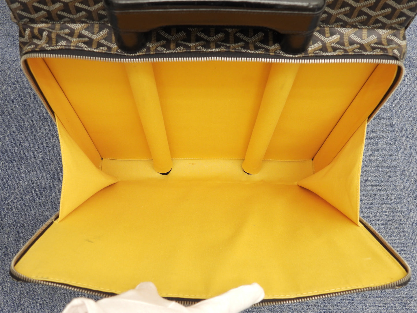 ゴヤール トロレ ヘリンボーン 黒黒 トロリーバッグ 旅行用キャリーバッグ@ 2