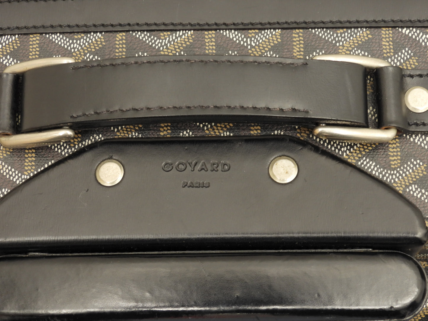 ゴヤール トロレ ヘリンボーン 黒黒 トロリーバッグ 旅行用キャリーバッグ@ 2