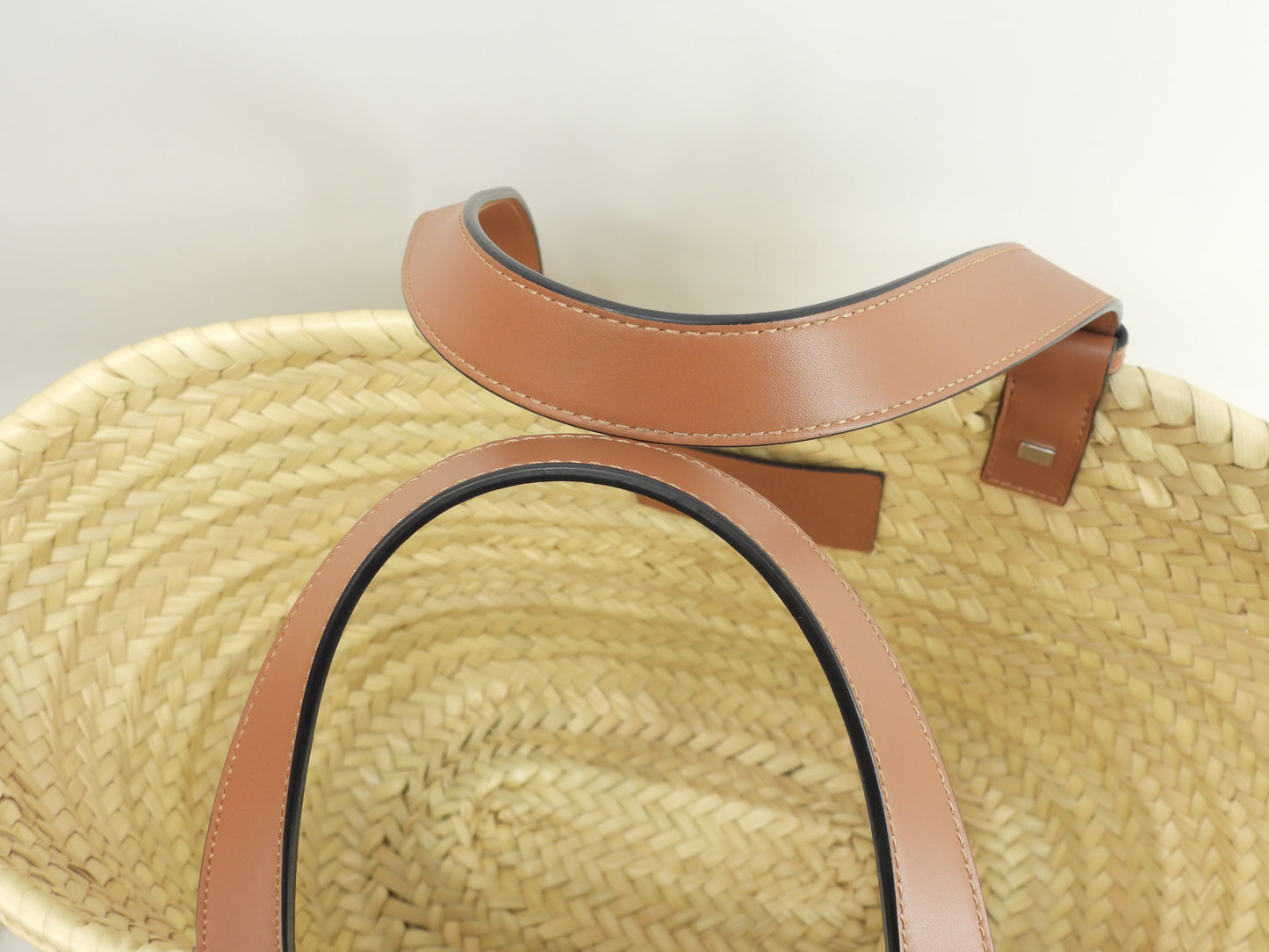 ロエベ バスケット中 ジブリ/まっくろくろすけ ナチュラル黒 ハンド カゴバッグ 未使用@412048