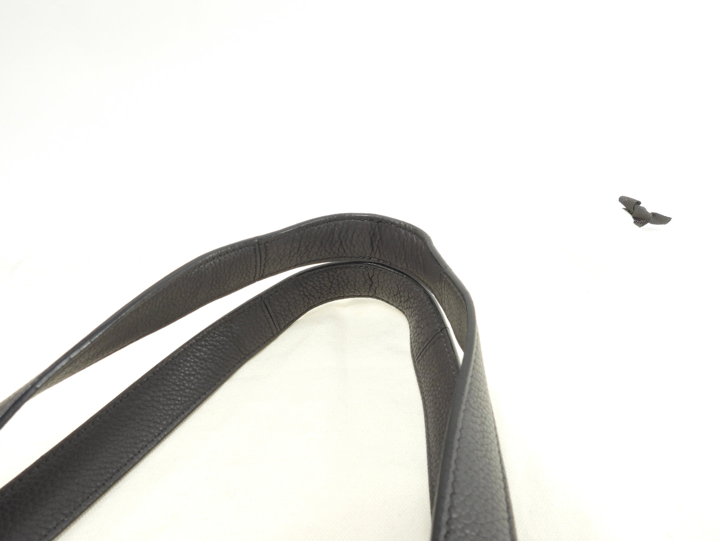 セリーヌ トリフォルド 型押レザー 濃灰 シルバー金具 トートバッグ ハンドバッグ@S-LA-3196