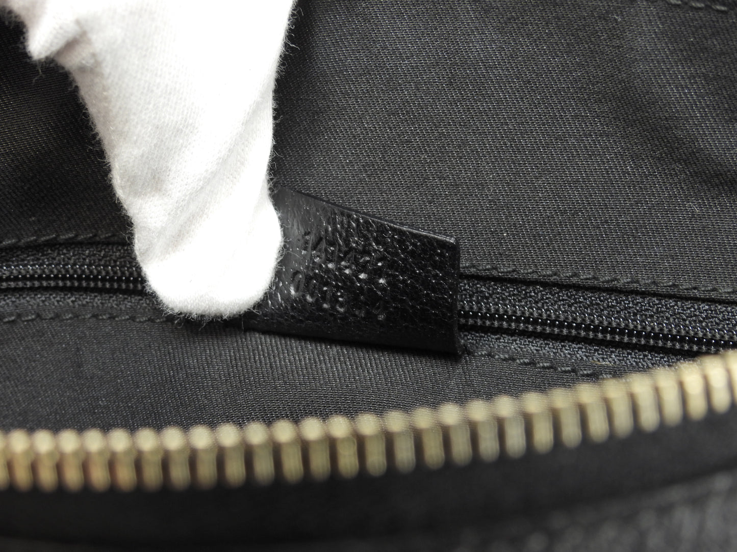 グッチ トートバッグ小 GG デニム革黒 ミニハンドバッグ 極美品@ 29