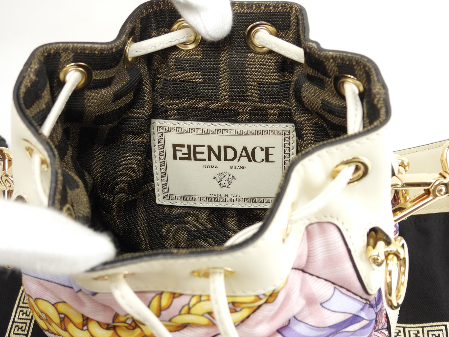 フェンディ ハンドバッグ モントレゾール フェンダーチェ ポシェット 未使用@ 6