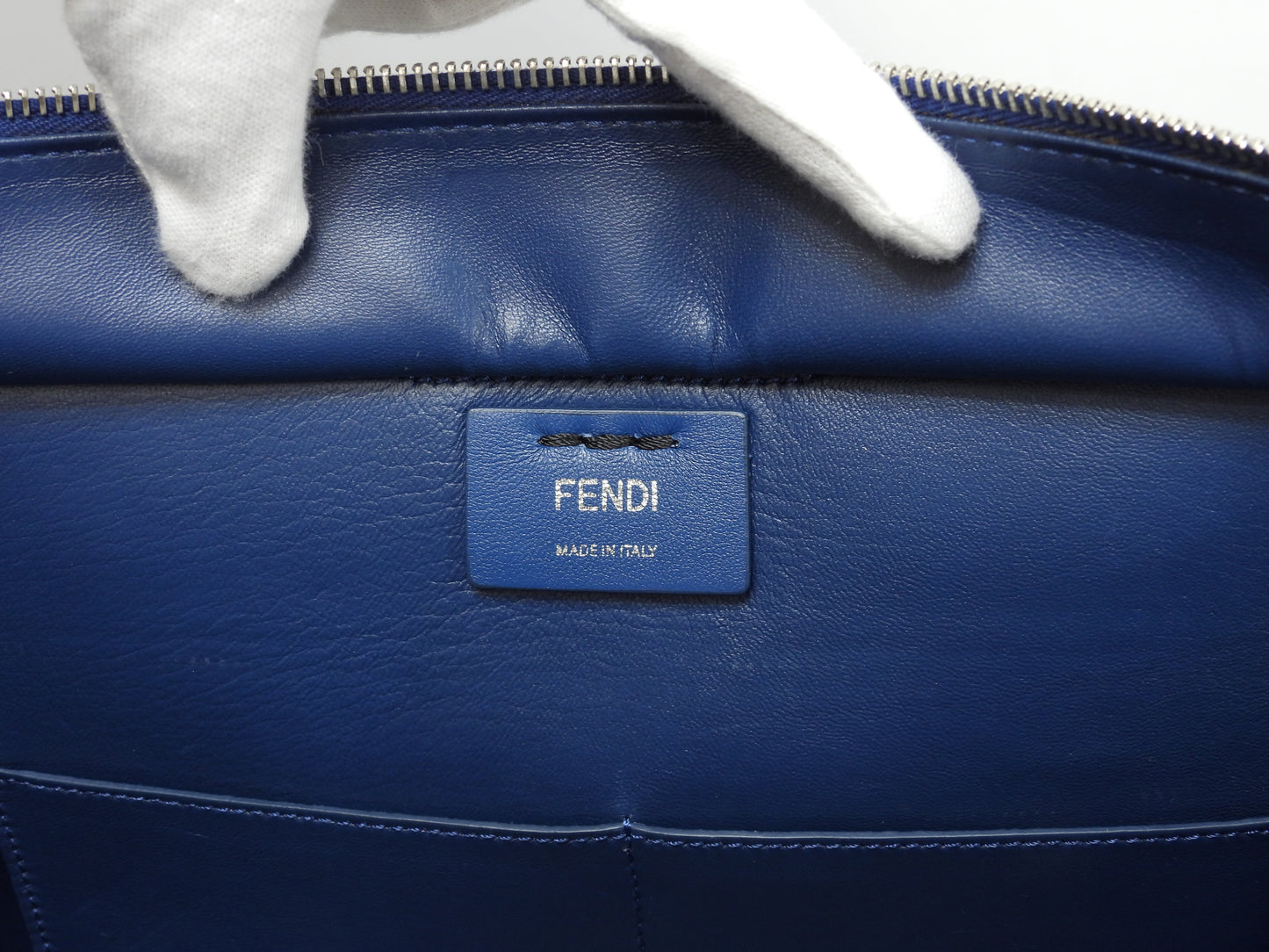 フェンディ トロワジュール レザー黒 s付ハンドバッグ トートバッグ 美品@ 57