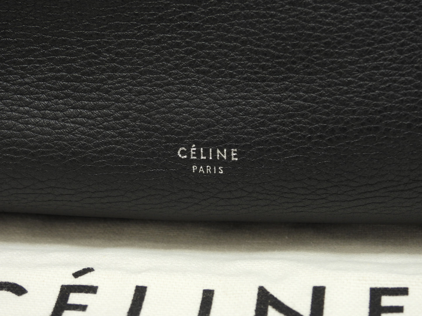 セリーヌ ビッグバッグスモール レザー 黒 ショルダー付ハンドバッグ 未使用@S-CU-4107