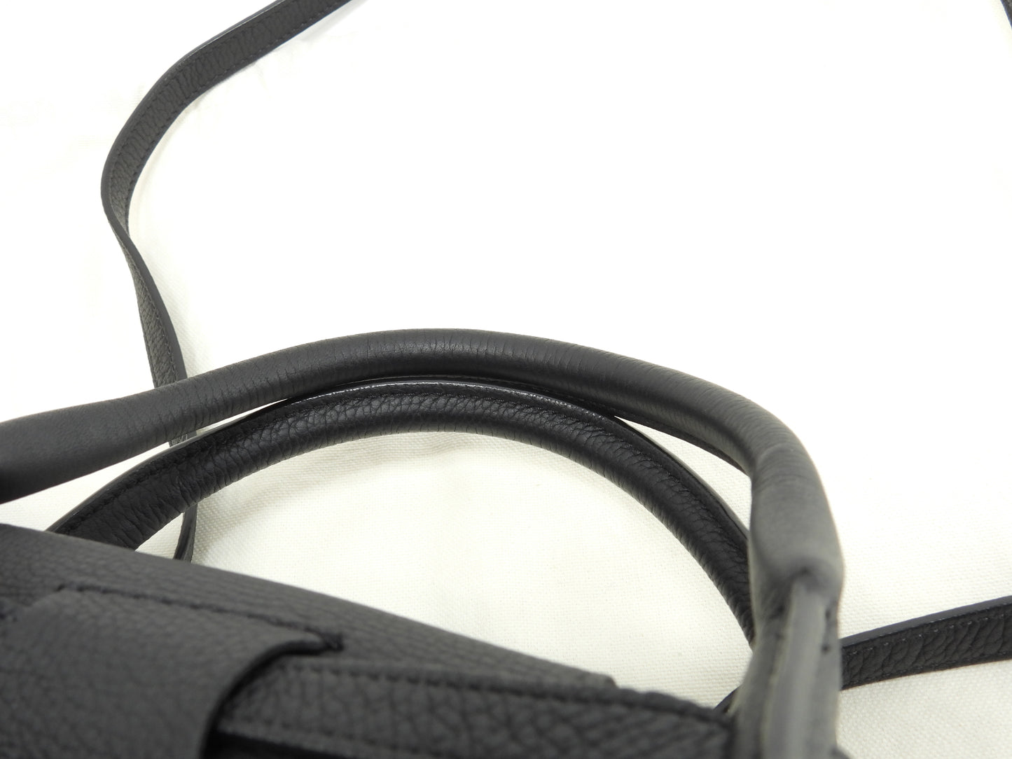 セリーヌ ビッグバッグスモール レザー 黒 ショルダー付ハンドバッグ 未使用@S-CU-4107