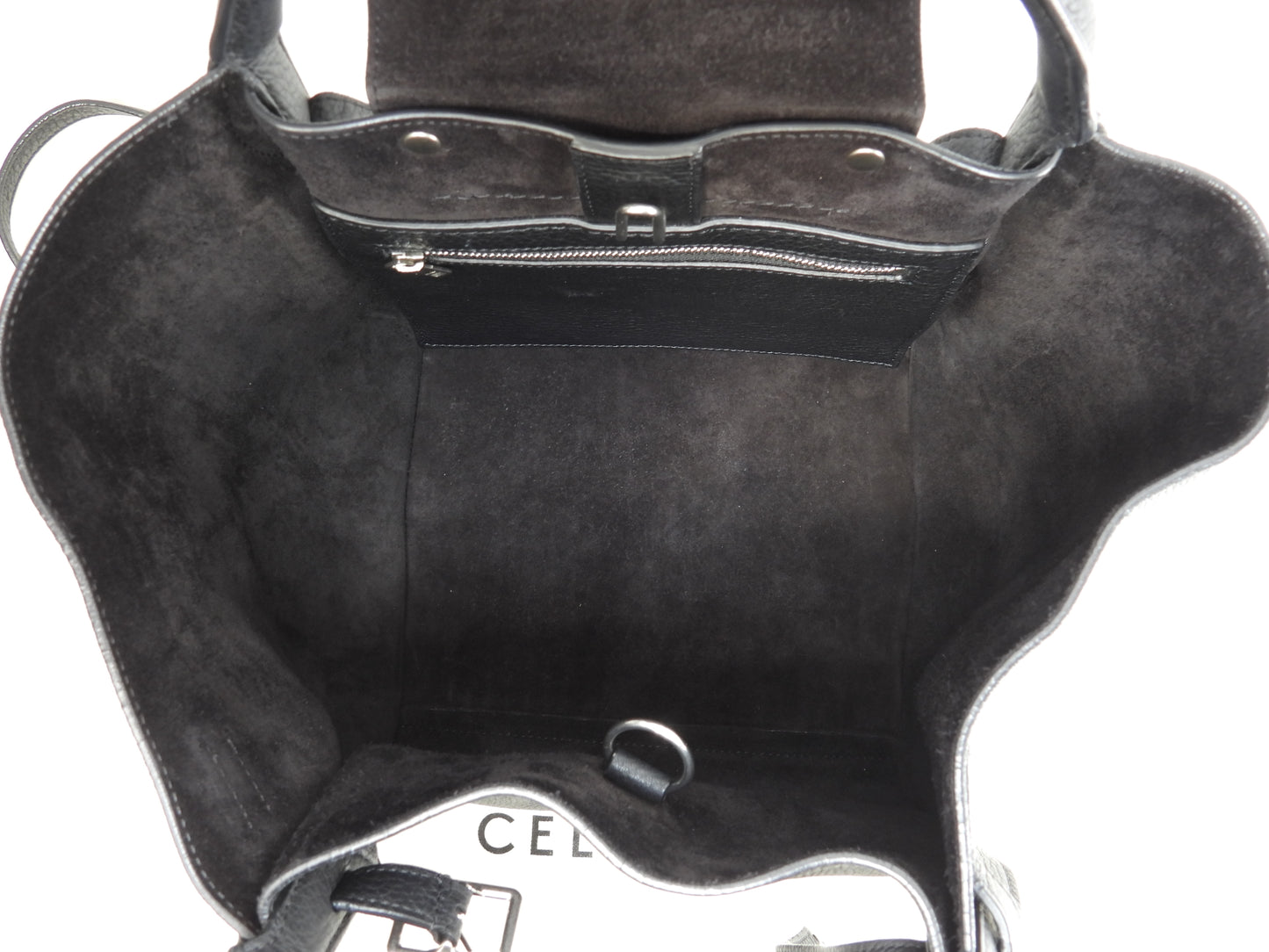 セリーヌ ビッグバッグスモール レザー 黒 ショルダー付ハンドバッグ 未使用@S-CU-4107