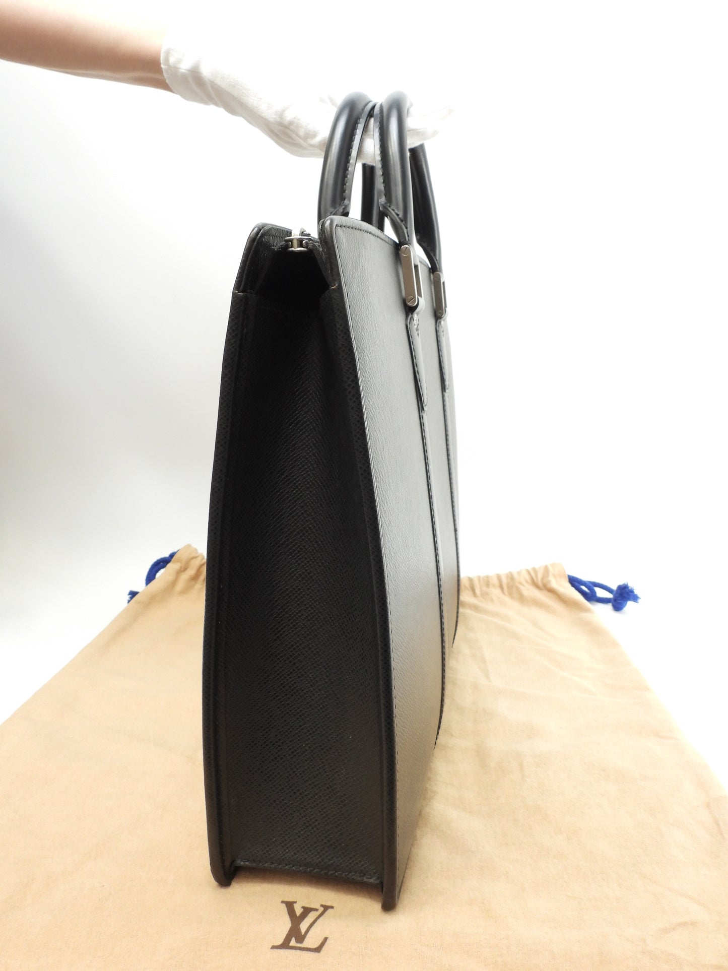 ルイヴィトン ロザン M30052 タイガ黒 書類かばん ブリーフケース 美品@VI0064