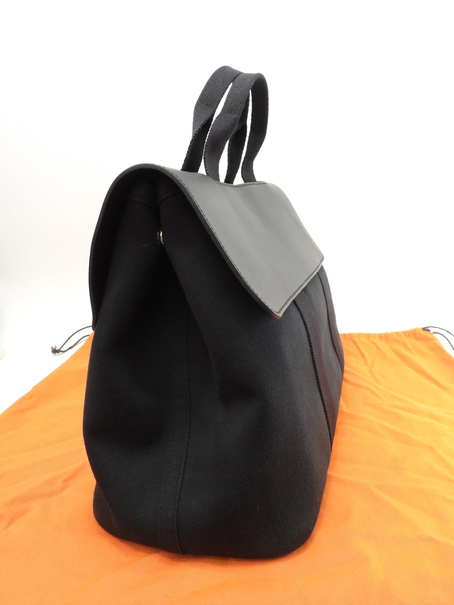 エルメス ヴァルパライソMM コットン/レザー 黒 ハンドバッグ トートバッグ 美品@ 59