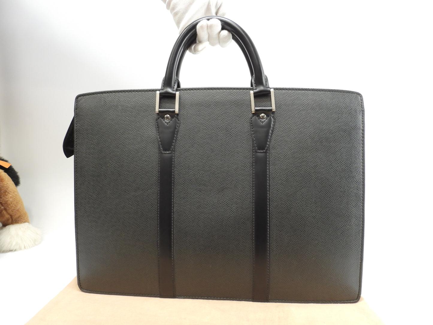 ルイヴィトン ロザン M30052 タイガ黒 書類かばん ブリーフケース 美品@VI0064