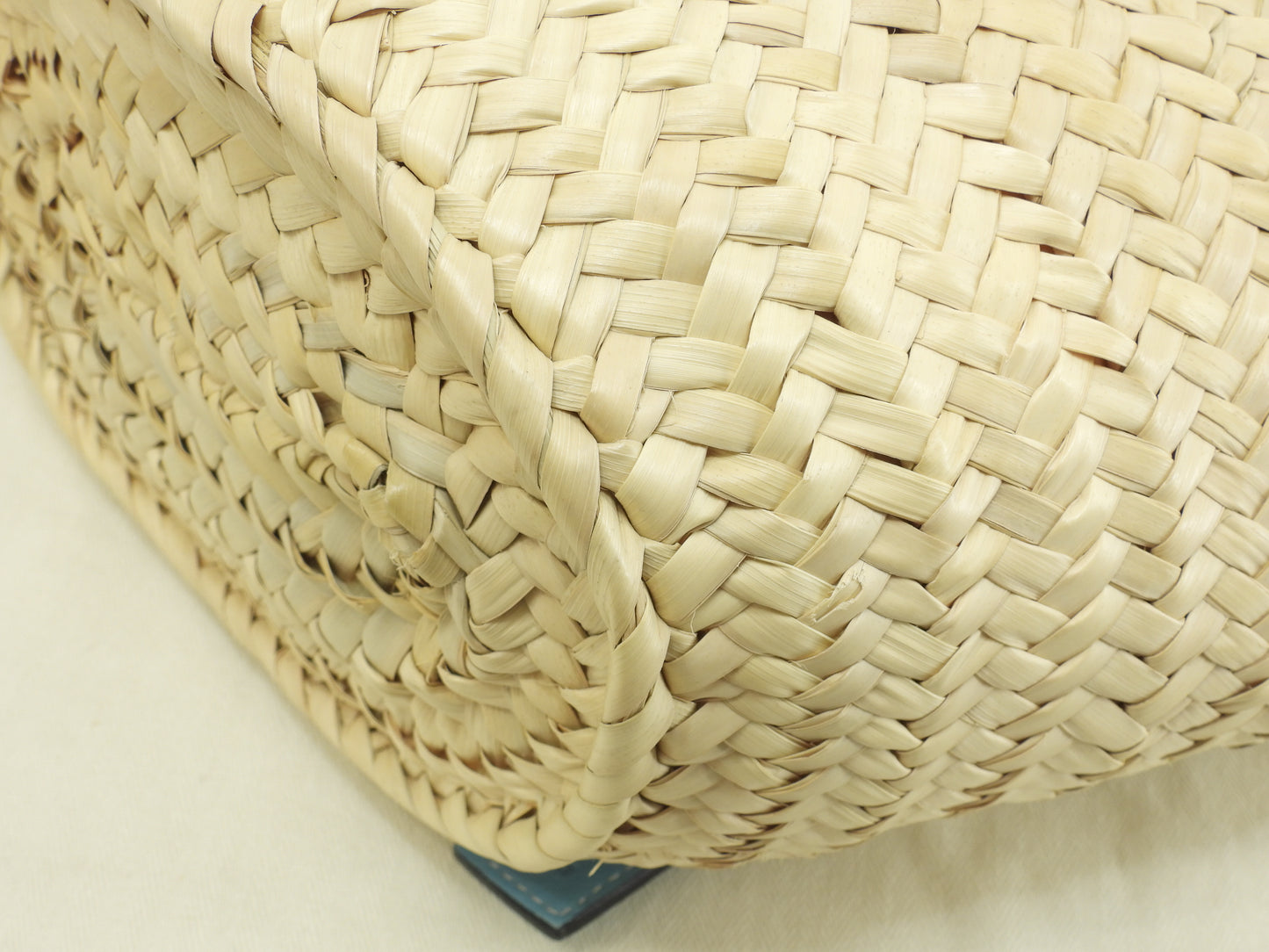 ロエベ バスケットスモール カゴバッグ ナチュラル水色革 ハンドバッグ 未使用@412247 2