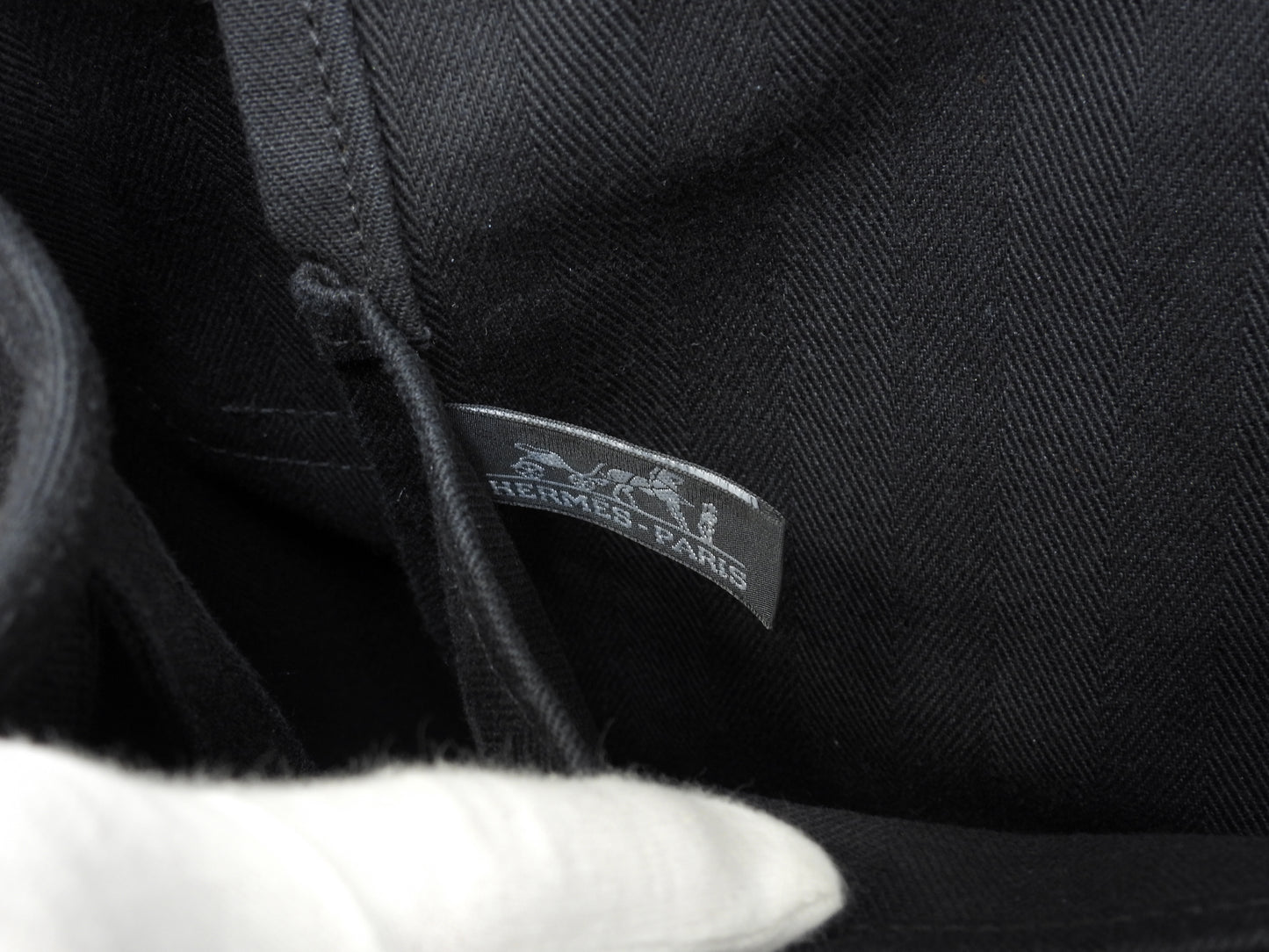 エルメス ヴァルパライソMM コットン/レザー 黒 ハンドバッグ トートバッグ 美品@ 59