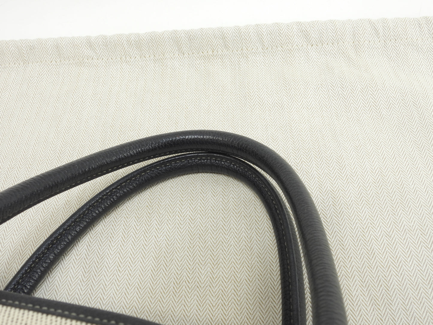 エルメス ガーデンパーティPM トアルアッシュPM革 グレー黒 トートバッグ ハンドバッグ@ 1