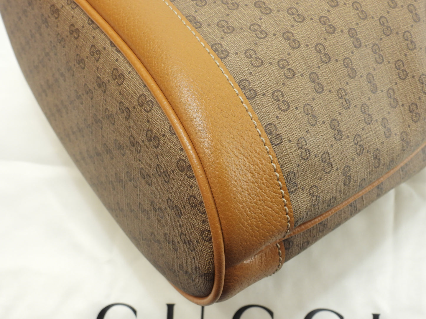 グッチ ポシェット ミッキーマウス マイクロGG茶 クロスボディバッグ 巾着 極美品@ 14