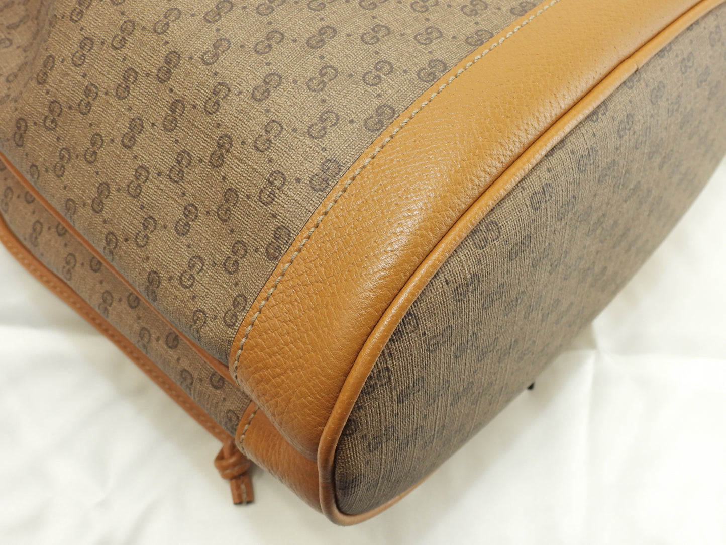 グッチ ポシェット ミッキーマウス マイクロGG茶 クロスボディバッグ 巾着 極美品@ 14